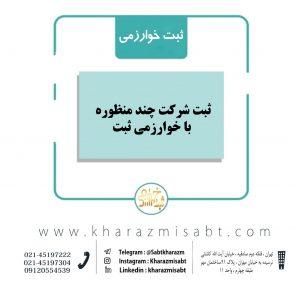 ثبت شرکت چند منظوره