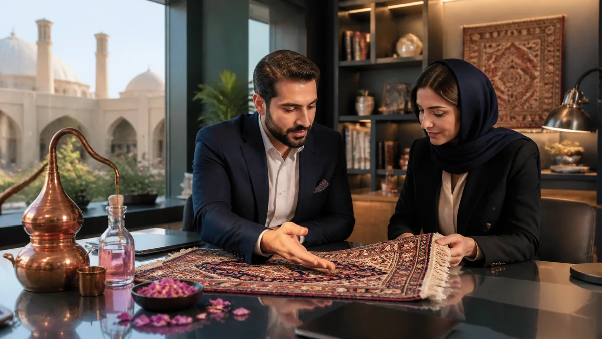 فرصت‌های اقتصادی و شغلی کاشان اصفهان در سال ۱۴۰۴؛ از فرش دستباف تا گلاب‌گیری